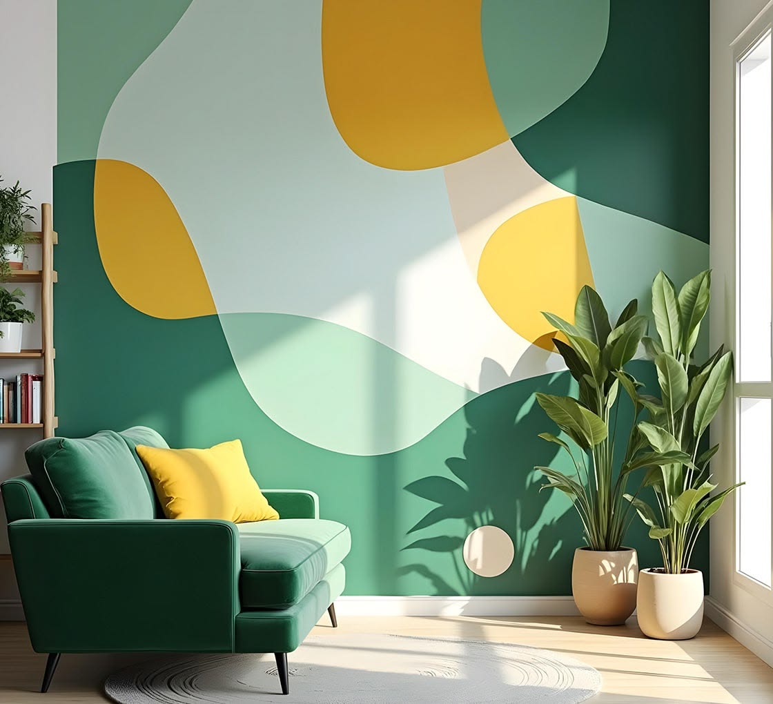 Warm modern living room